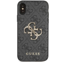 iPhone X/ XS dėklas „Guess 4G Big Metal Logo“ – pilkas