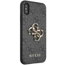 iPhone X/ XS dėklas „Guess 4G Big Metal Logo“ – pilkas