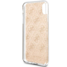 „Guess 4G“ blizgučiais puoštas iPhone X/ Xs dėklas – auksinis