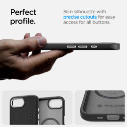 „Spigen Enzo Aramid MagSafe iPhone 16e“ dėklas – juodas