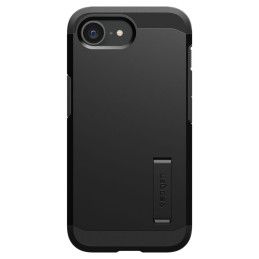 „Spigen Tough Armor“ dėklas su „MagSafe“ apsauga, skirtas „iPhone 16e“ su stovu – juodas