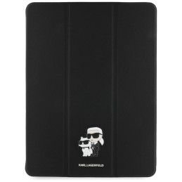 „Karl Lagerfeld Saffiano“ magnetinis „Karl & Choupette“ dėklas „iPad Air 13“ (2024) – juodas