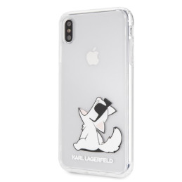 Karl Lagerfeld „Choupette Fun iPhone Xs Max“ dėklas – permatomas