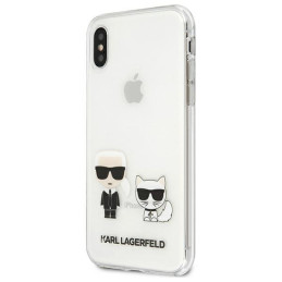 Karl Lagerfeld Karl & Choupette iPhone Xs Max dėklas – permatomas