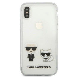 Karl Lagerfeld Karl & Choupette iPhone Xs Max dėklas – permatomas