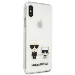 Karl Lagerfeld Karl & Choupette iPhone Xs Max dėklas – permatomas