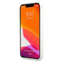 „Karl Lagerfeld“ silikoninis dėklas su „Stack“ logotipu, skirtas „iPhone 13 Pro“ / 13 6.1 colio – baltas