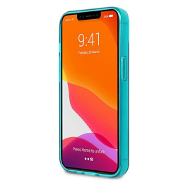 Karl Lagerfeld blizgučiais puoštas „Choupette Fluo“ dėklas, skirtas „iPhone 13 mini 5.4“ – mėlynas
