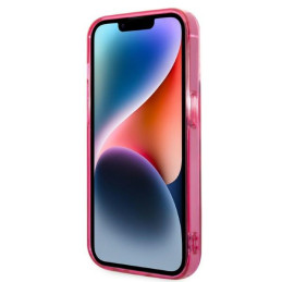 Karl Lagerfeld Gradient Ikonik Karl & Choupette iPhone 14 Pro 6.1" dėklas – rožinis