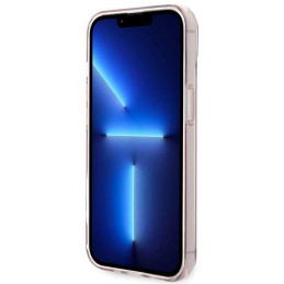Karl Lagerfeld permatomas „Choupette“ dėklas, skirtas iPhone 14 Plus / 15 Plus 6.7" – rožinis