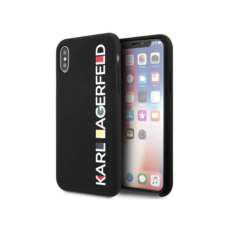 Karl Lagerfeld blizgus Bauhaus iPhone X/ XS dėklas – juodas