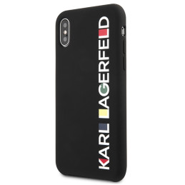 Karl Lagerfeld blizgus Bauhaus iPhone X/ XS dėklas – juodas