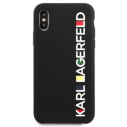 Karl Lagerfeld blizgus Bauhaus iPhone X/ XS dėklas – juodas