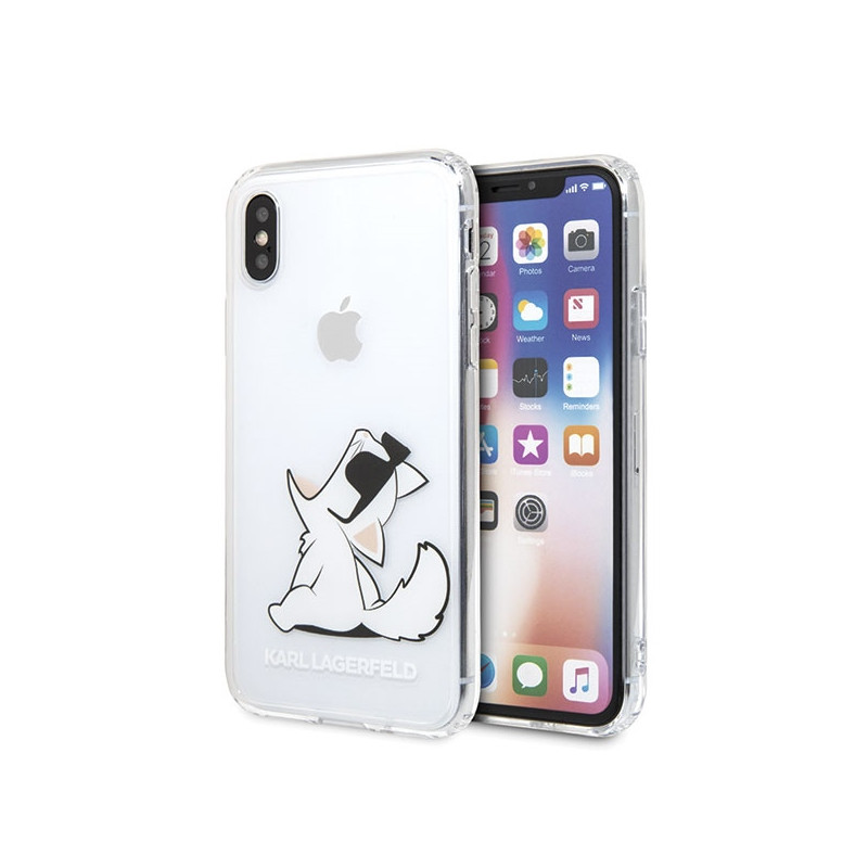 Karl Lagerfeld „Choupette Fun iPhone X/ Xs“ dėklas – permatomas
