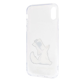 Karl Lagerfeld „Choupette Fun iPhone X/ Xs“ dėklas – permatomas