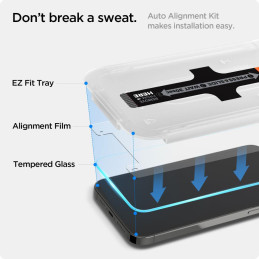 Spigen Glas.tR EZ Fit grūdintas stiklas iPhone 13 / 13 Pro / 14 - 2 vnt.