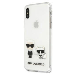 Karl Lagerfeld Karl & Choupette iPhone X / Xs dėklas – permatomas