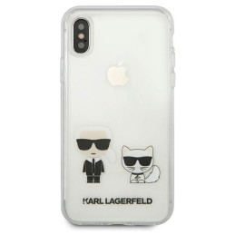Karl Lagerfeld Karl & Choupette iPhone X / Xs dėklas – permatomas