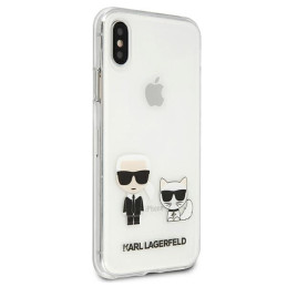 Karl Lagerfeld Karl & Choupette iPhone X / Xs dėklas – permatomas