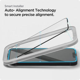 Spigen ALM Glass FC grūdintas stiklas, skirtas iPhone 13/ 13 Pro/ 14 – juodas