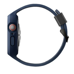 UNIQ Monos 2 viename dirželio ir dėklo rinkinys Apple Watch 45 / 44 mm – mėlynas