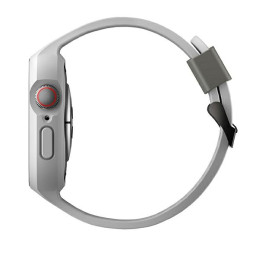 UNIQ Monos 2 viename dirželio ir dėklo rinkinys Apple Watch 45 / 44 mm – pilkas