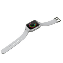 UNIQ Monos 2 viename dirželio ir dėklo rinkinys Apple Watch 45 / 44 mm – pilkas