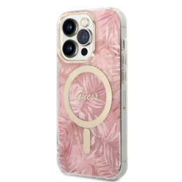 „Guess MagSafe“ dėklas ir įkroviklis, skirtas „iPhone 14 Pro 6.1“ – rožinis