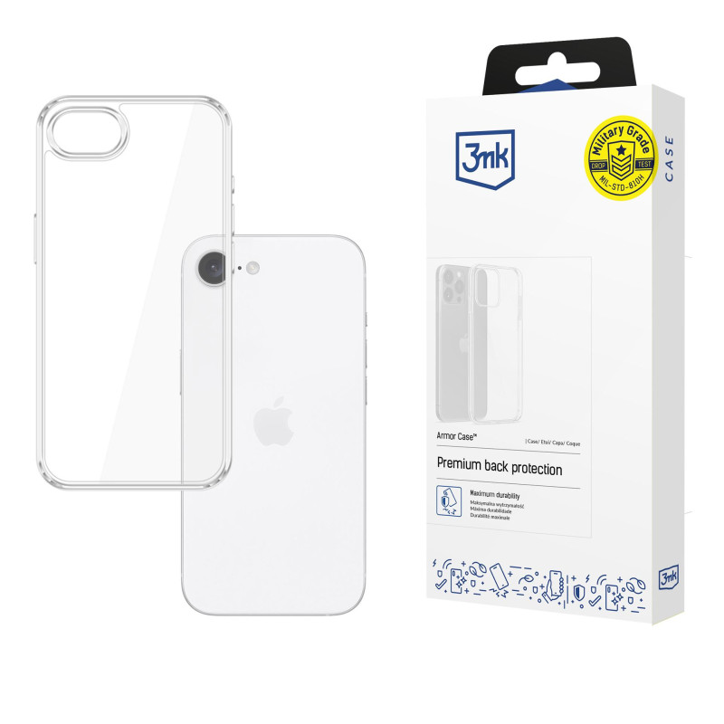 3mk „Armor“ dėklas, skirtas „Apple iPhone 16e“ - skaidrus