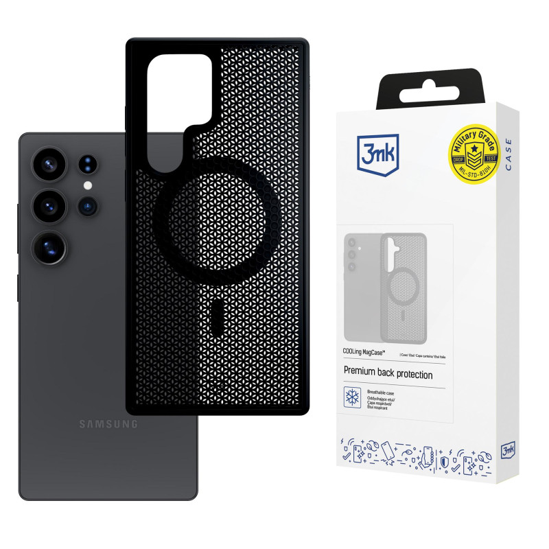 3mk vėsinamasis „MagCase“, skirtas „Samsung Galaxy S25 Ultra“ – juodas