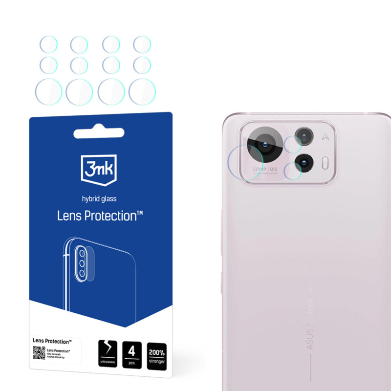 Hibridinis stiklas kameros objektyvui (3mk) Asus Zenfone 12 Ultra objektyvo apsaugai