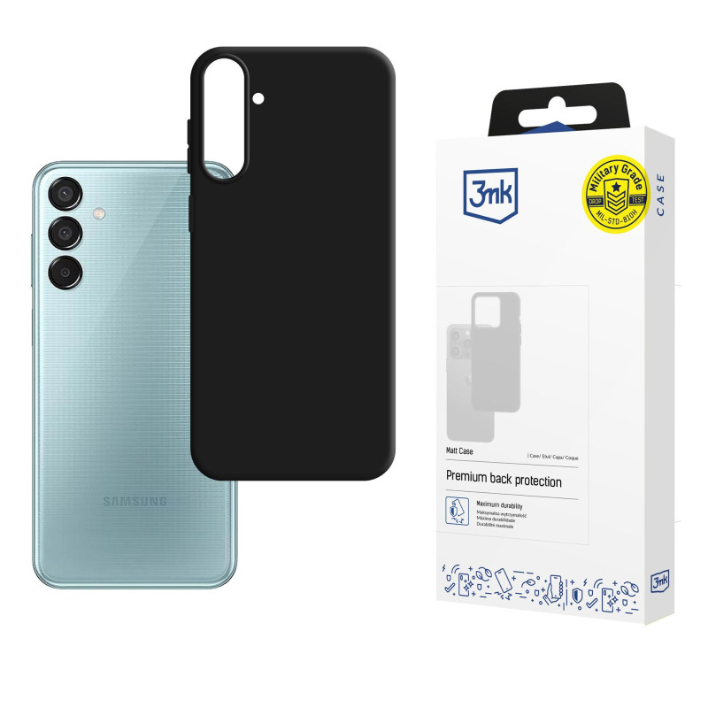 3mk matinis dėklas, skirtas „Samsung Galaxy M16 5G“ - juodas