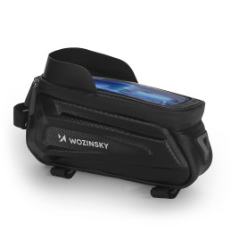 „Wozinsky“ dviračio rėmo krepšys su telefono dėklu, 1,7 l, juodas (WBB28BK)