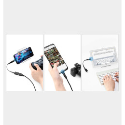 Ugreen mikro USB į USB C tipo adapteris juodas (30391)