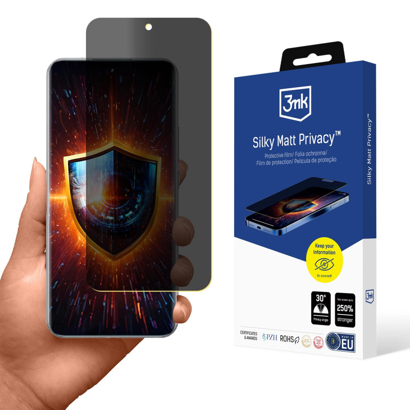 3mk šilkinė matinė privatumo plėvelė, skirta „Realme 14 Pro+“