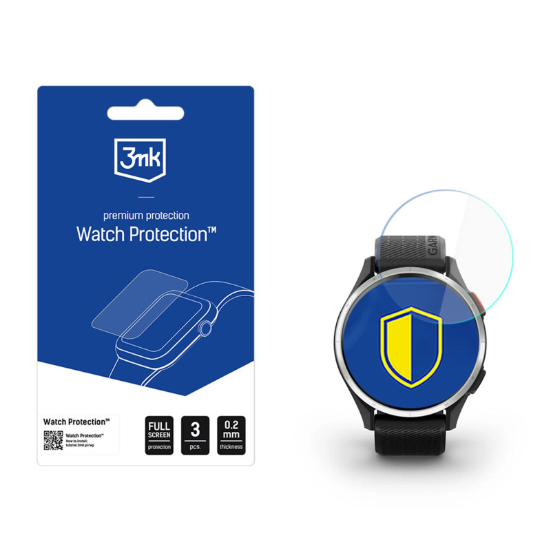 3mk laikrodžio apsaugos ARC išmaniojo laikrodžio ekrano apsauga, skirta „Garmin Approach S44 / S50“ 42 mm
