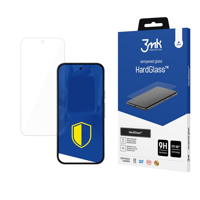 Grūdintas stiklas 3mk HardGlass, skirtas „Google Pixel 9A“