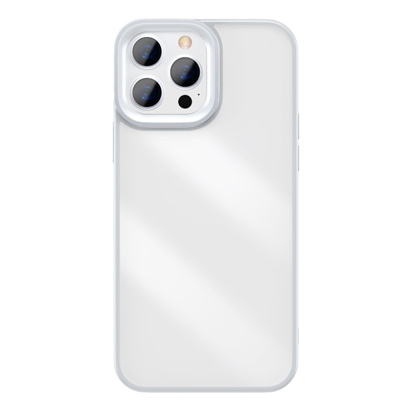 Baseus Crystal Phone Case šarvuotas dėklas, skirtas iPhone 13 Pro su gelio rėmeliu pilkos spalvos (ARJT000413)