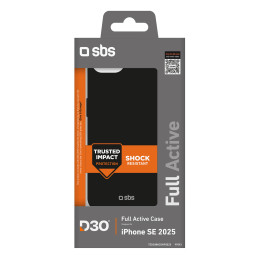 SBS visiškai aktyvus D3O dėklas, skirtas iPhone 16e – juodas