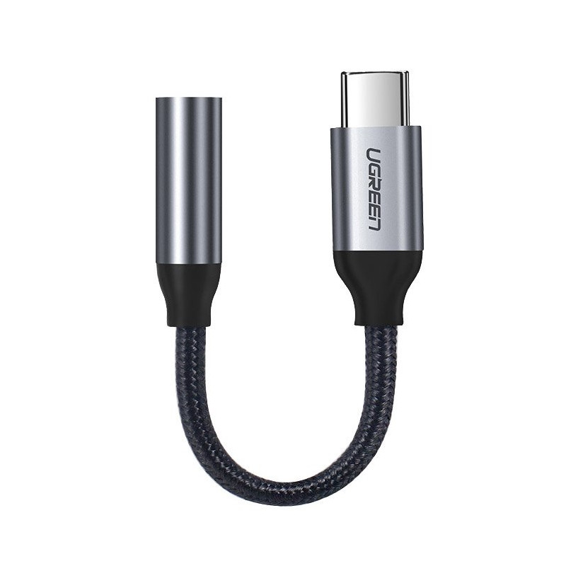 Ugreen ausinių adapteris su 3,5 mm mini lizdu prie USB tipo C 10 cm pilkos spalvos (30632)