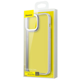 Baseus Crystal Phone Case šarvuotas dėklas, skirtas iPhone 13 Pro su gelio rėmeliu pilkos spalvos (ARJT000413)