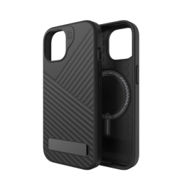 ZAGG Denali Snap KS MagSafe dėklas su stovu, skirtas iPhone 15 / 14 / 13 – juodas