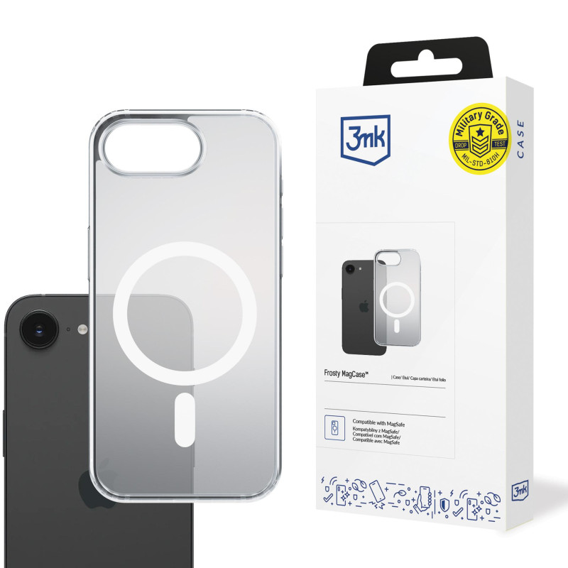 3mk „Frosty MagCase“, skirtas „Apple iPhone 16E“ - baltas