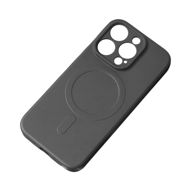 „iPhone 16e“ silikoninis dėklas su „MagSafe“ – juodas