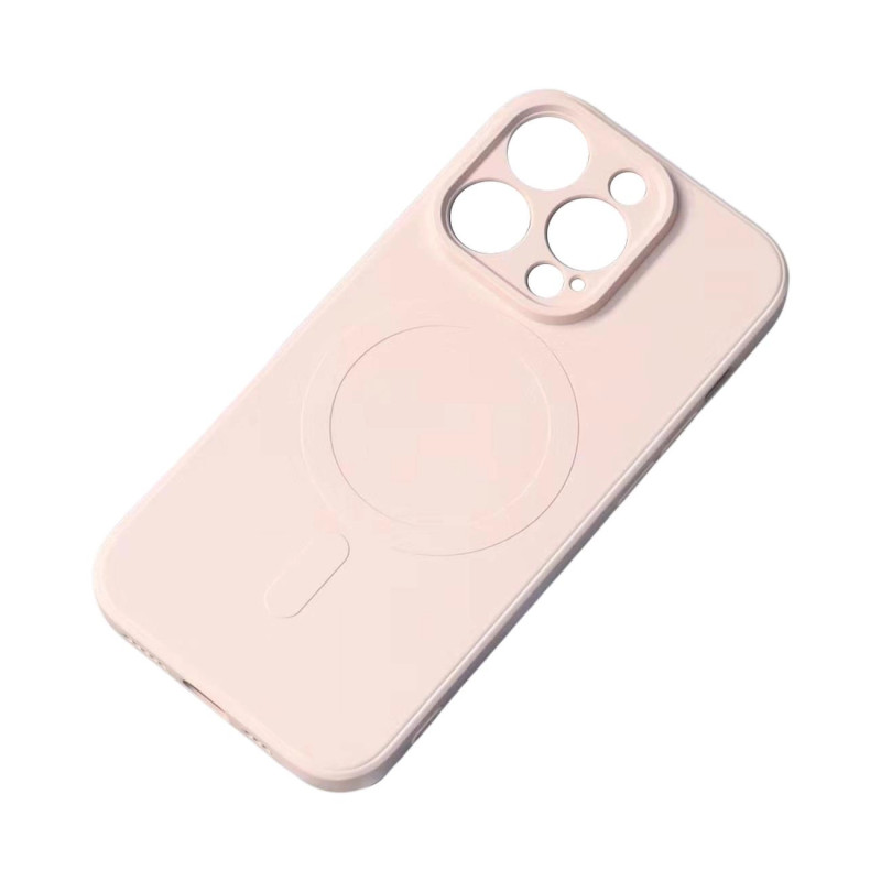 „iPhone 16e“ silikoninis dėklas su „MagSafe“ – rožinis