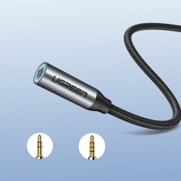Ugreen ausinių adapteris su 3,5 mm mini lizdu prie USB tipo C 10 cm pilkos spalvos (30632)