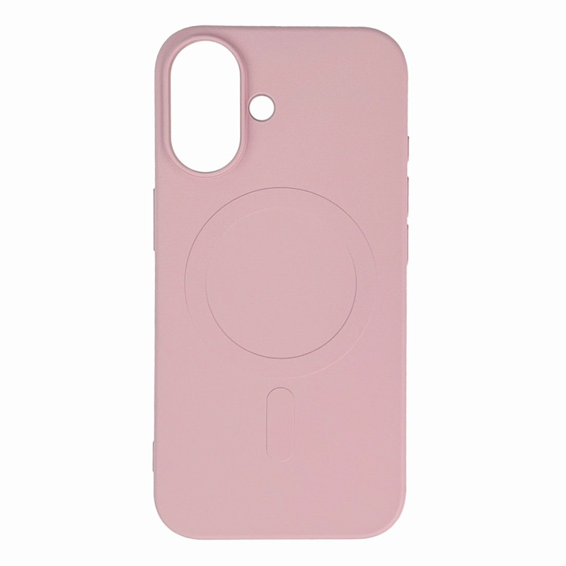 Skysto silikono dėklas su „MagSafe“ danga, skirtas „Samsung Galaxy S25 Edge“ – rožinis