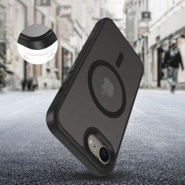 „Tech-Protect MagMat MagSafe iPhone 16e“ dėklas – matinės juodos spalvos