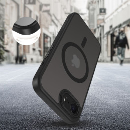„Tech-Protect MagCam MagSafe iPhone 16e“ dėklas – matinės juodos spalvos