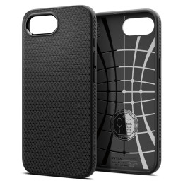 „Spigen Liquid Air“ iPhone 16e dėklas – matinės juodos spalvos
